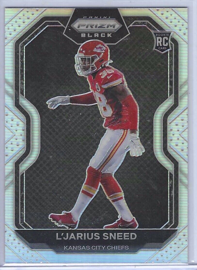 L'JARIUS SNEED 2020 PANINI CHRONICLES PRIZM BLACK SILVER PRIZM ROOKIE RC #PB-24