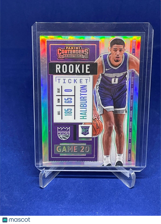 TYRESE HALIBURTON 2020-21 CONTENDERS PREMIUM ROOKIE TICKET VARIATION HOLO RC 129