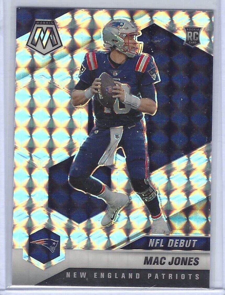 MAC JONES 2021 PANINI MOSAIC SILVER MOSAIC PRIZM NFL DEBUT RC #245