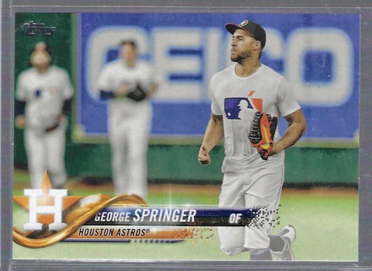GEORGE SPRINGER 2018 TOPPS SERIES ONE SP PHOTO VARIATION #275