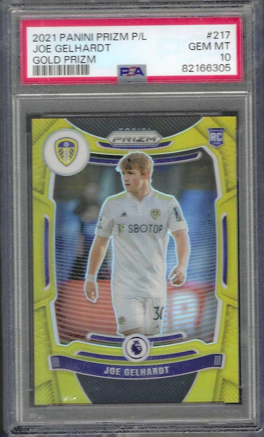 JOE GELHARDT 2021 PANINI PRIZM GOLD PRIZMS ROOKIE RC /10 PSA 10 GEM MINT POP 2