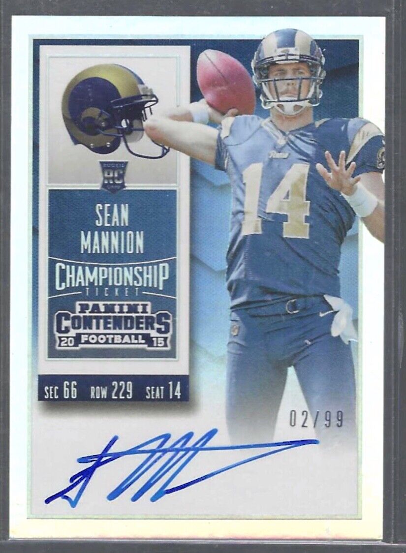 SEAN MANNION 2015 PANINI CONTENDERS CHAMPIONSHIP TICKET AUTO RC #D /99