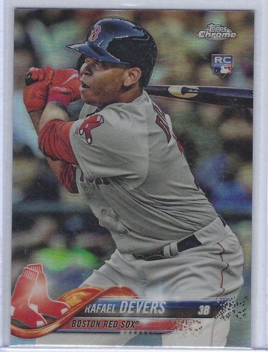 RAFAEL DEVERS 2018 TOPPS CHROME SILVER REFRACTOR ROOKIE RC #25