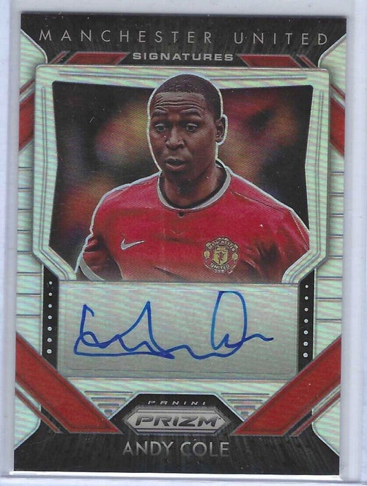 ANDY COLE 2020-21 PANINI PRIZM EPL SILVER PRIZM AUTO #D 11/25