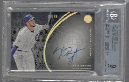 KRIS BRYANT 2016 TOPPS THE MINT FRANCHISE AUTO /99 BGS 9 w/ 10 AU MINT POP 4