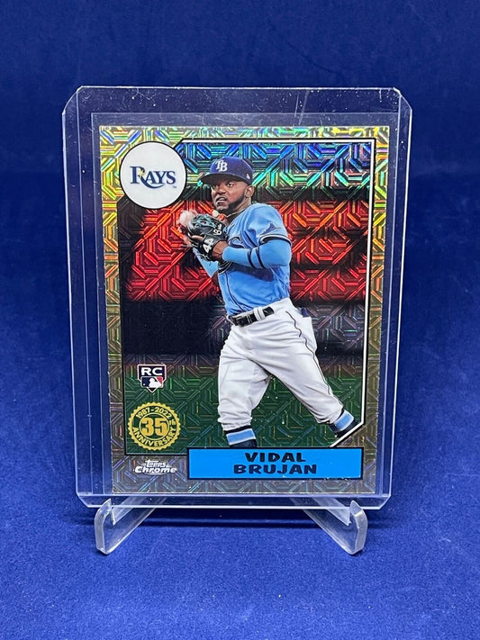 VIDAL BRUJAN 2022 TOPPS CHROME 1987 SILVER PACK MOJO REFRACTOR ROOKIE RC