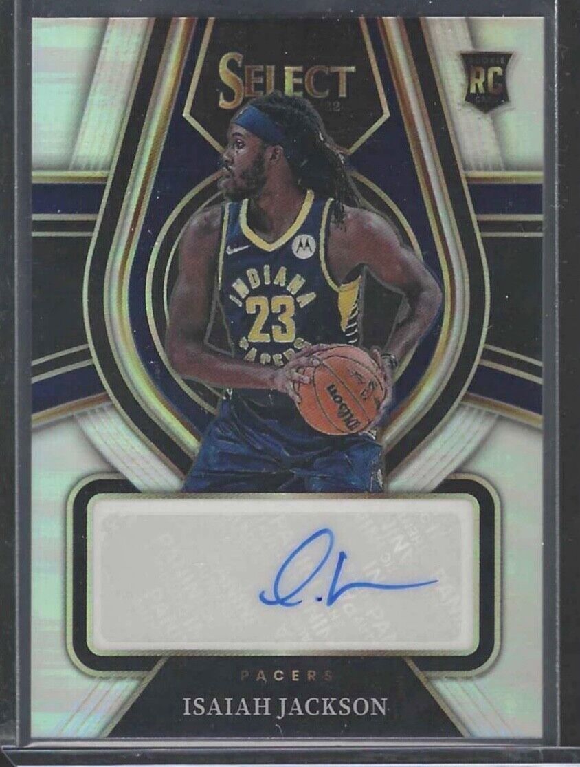 ISAIAH JACKSON 2021-22 PANINI SELECT SILVER PRIZM ROOKIE AUTO RC #D 249/249