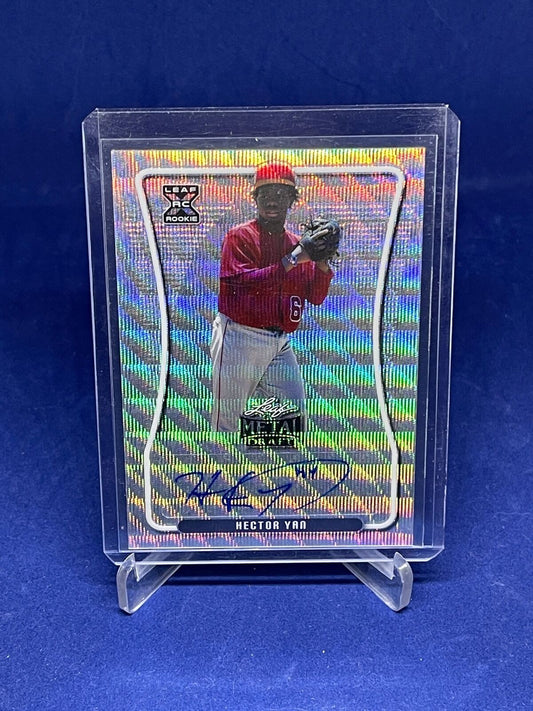 HECTOR YAN 2020 LEAF METAL DRAFT ROOKIE AUTO WAVE RC