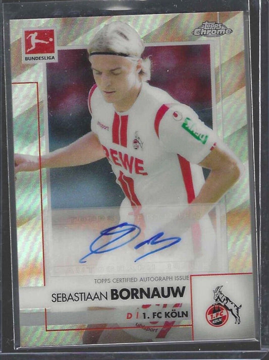 SEBASTIAAN BORNAUW 2020-21 TOPPS CHROME BUNDESLIGA SILVER REFRACTOR AUTO #BCASBO