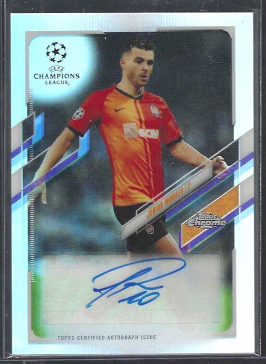 JUNIOR MORAES 2020-21 TOPPS CHROME UEFA SILVER REFRACTOR AUTO #CA-JM