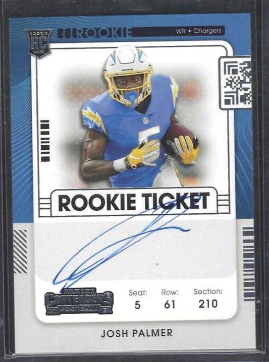 JOSH PALMER 2021 PANINI CONTENDERS VARIATION ROOKIE TICKET AUTO RC #124
