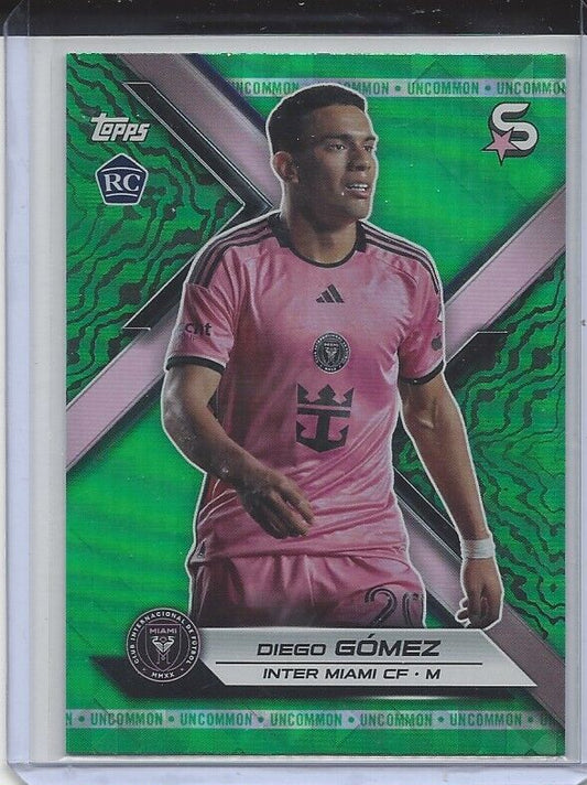 DIEGO GOMEZ 2024 TOPPS MLS SUPERSTARS GREEN UNCOMMON RC #154