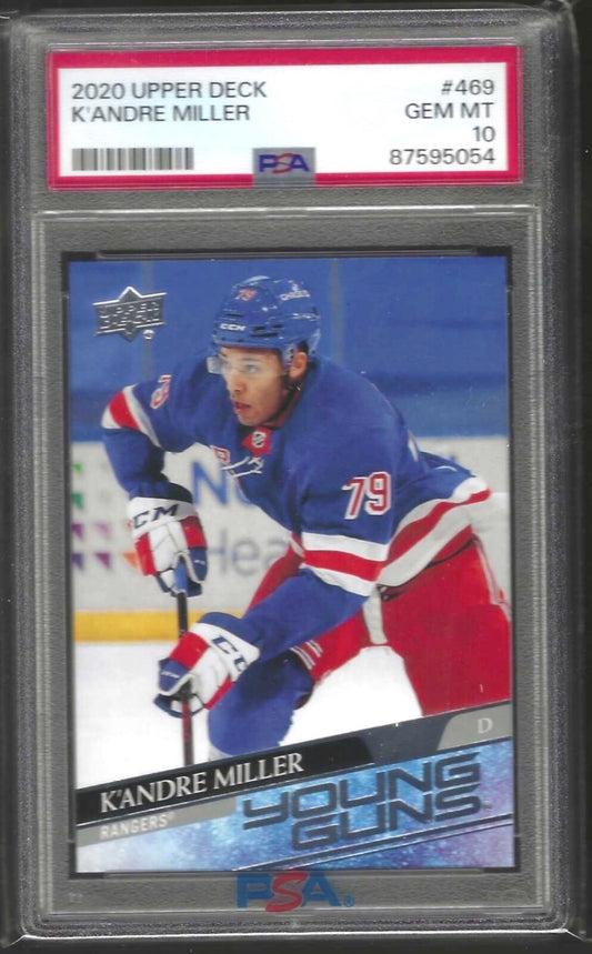 K'ANDRE MILLER 2020 UPPER DECK YOUNG GUNS ROOKIE RC #469 PSA 10 GEM MINT