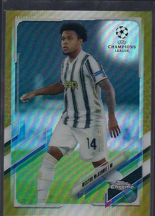 WESTON MCKENNIE 2020-21 TOPPS CHROME CHAMPIONS LEAGUE GOLD REFRACTOR #D 41/50