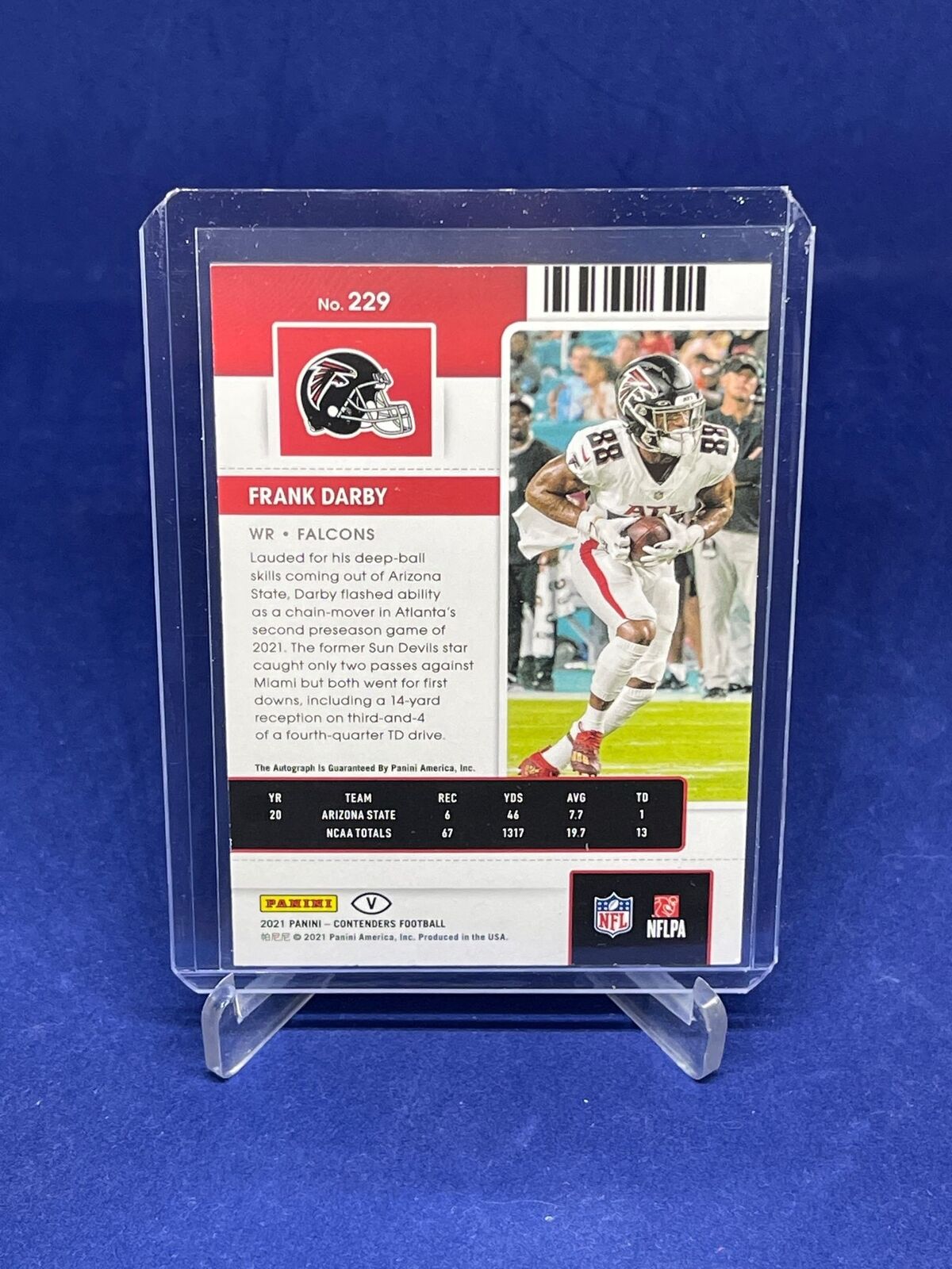 FRANK DARBY 2021 PANINI CONTENDERS ROOKIE TICKET AUTO VARIATION SP RC #229