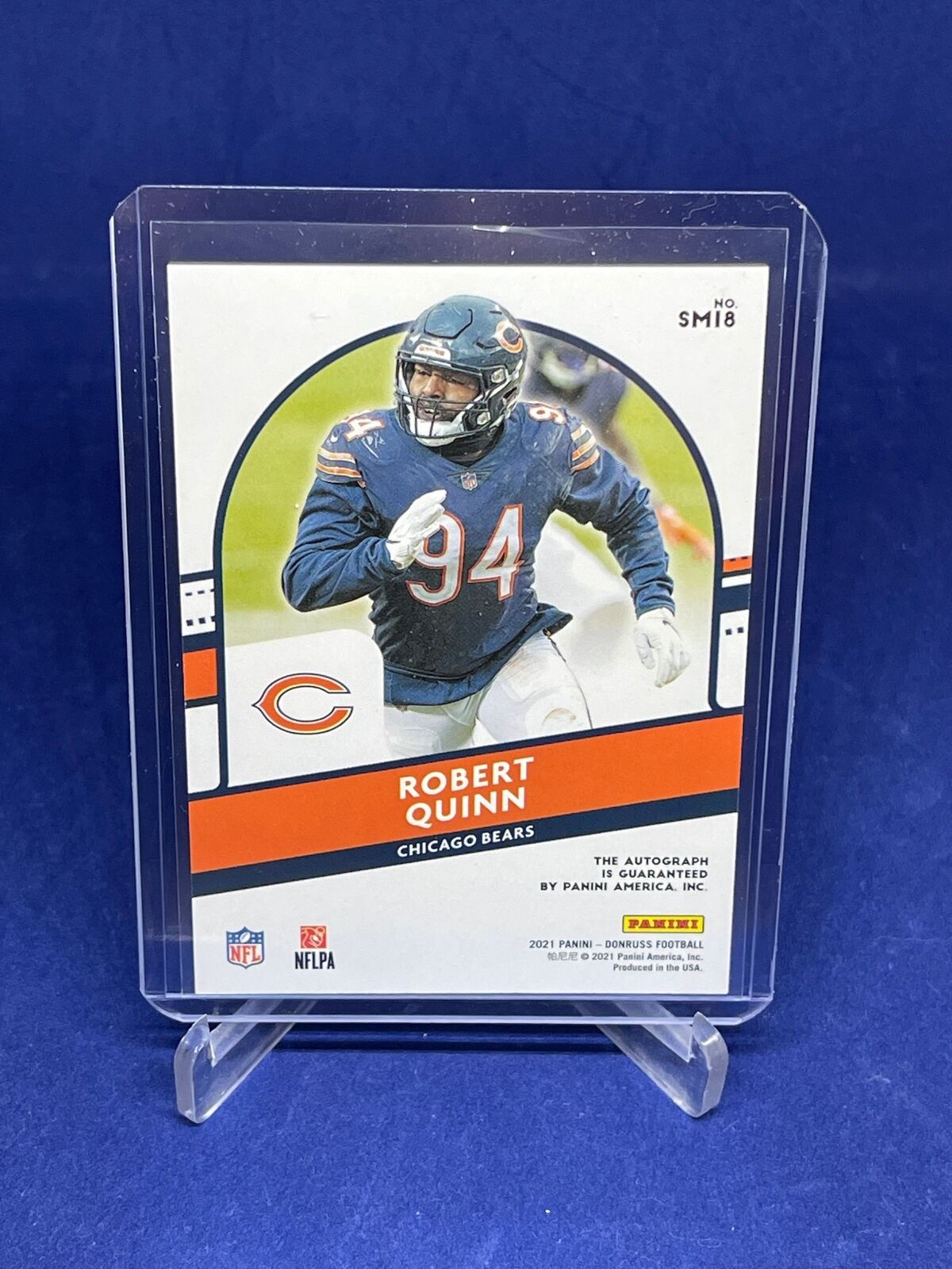 ROBERT QUINN 2021 PANINI DONRUSS SIGNATURE MARKS ORANGE AUTO