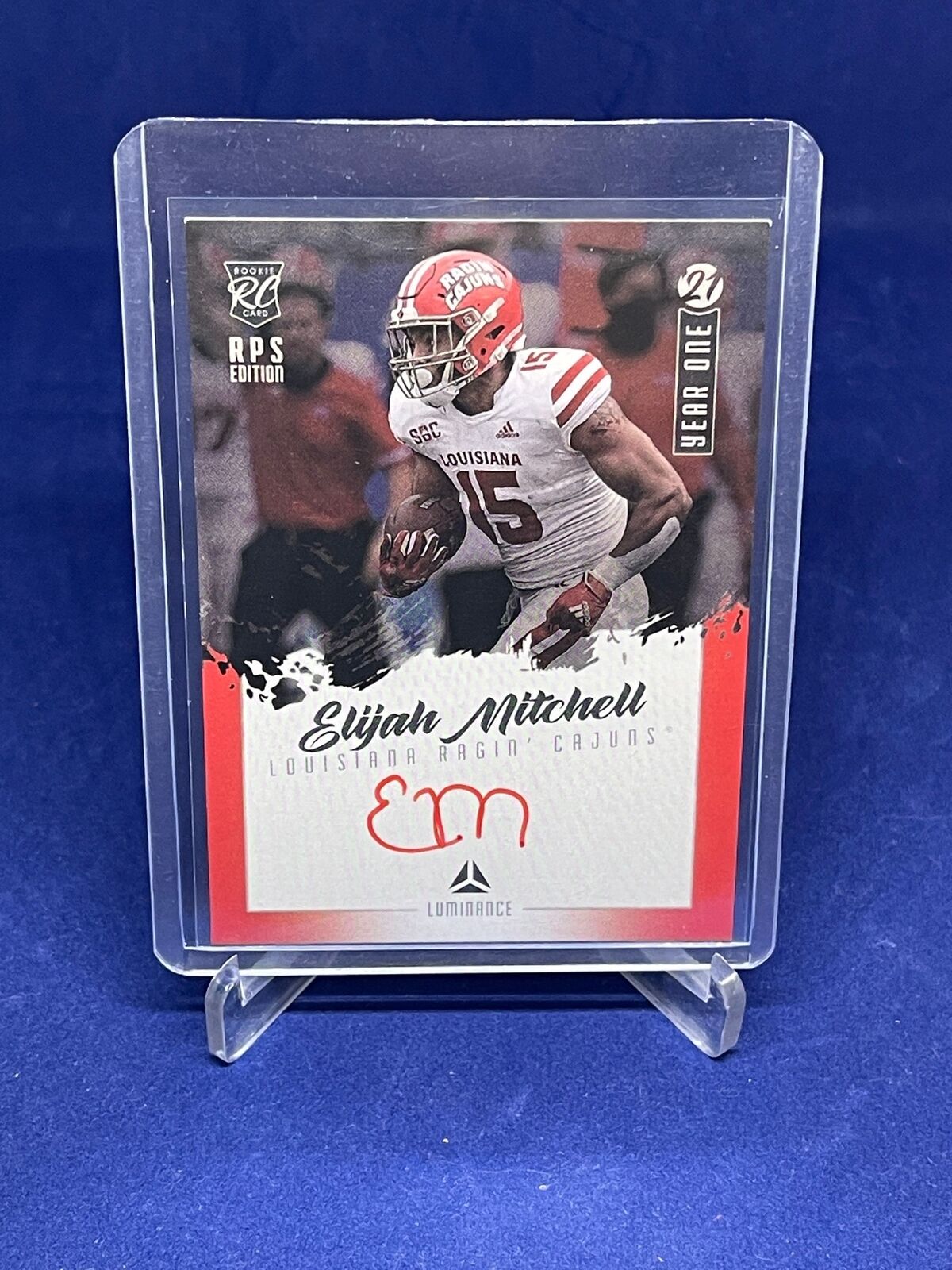 ELIJAH MITCHELL 2021 PANINI LUMINANCE RPS EDITION YEAR ONE RED ROOKIE AUTO RC