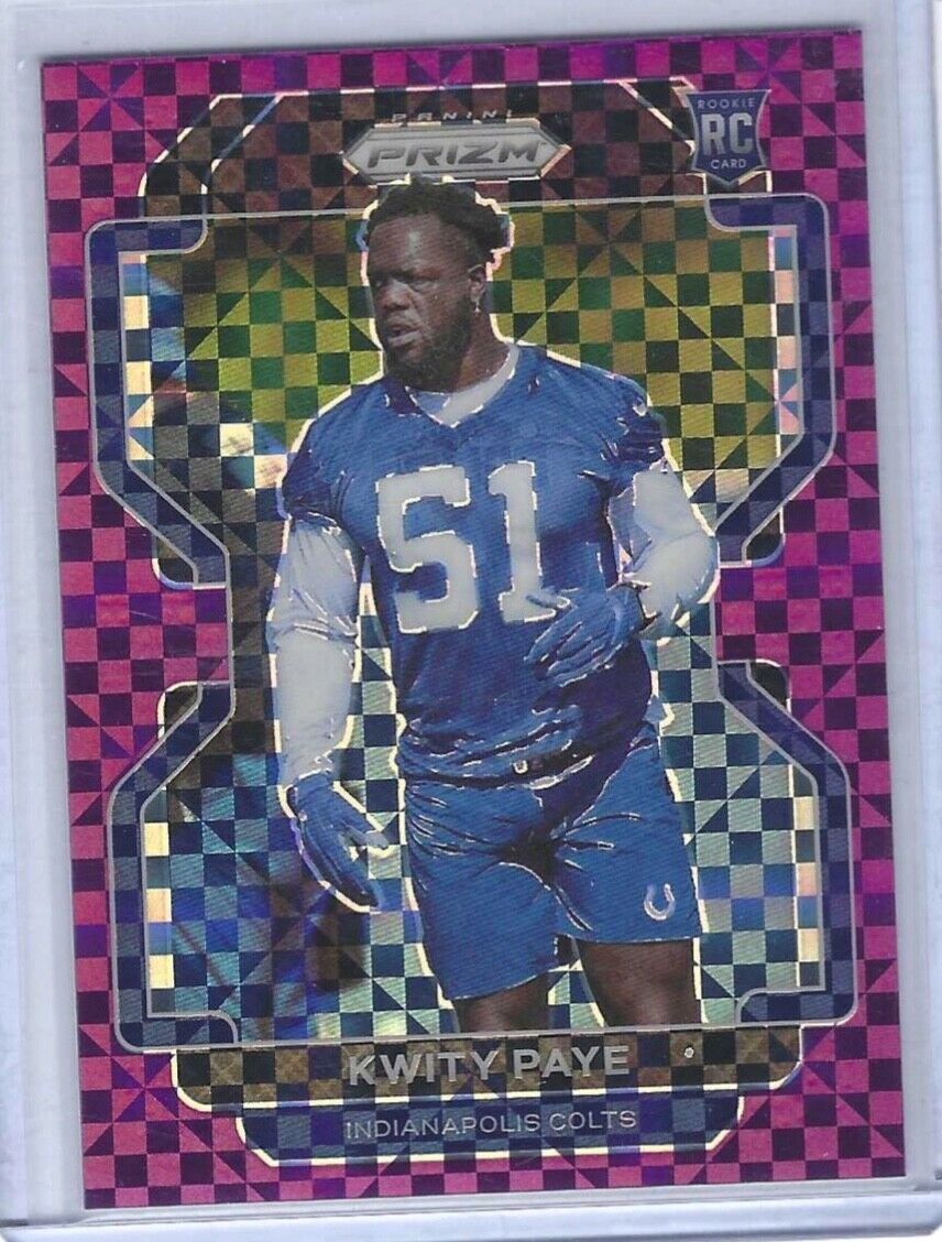 KWITY PAYE 2021 PANINI PRIZM PURPLE POWER PRIZMS ROOKIE RC #D 27/49
