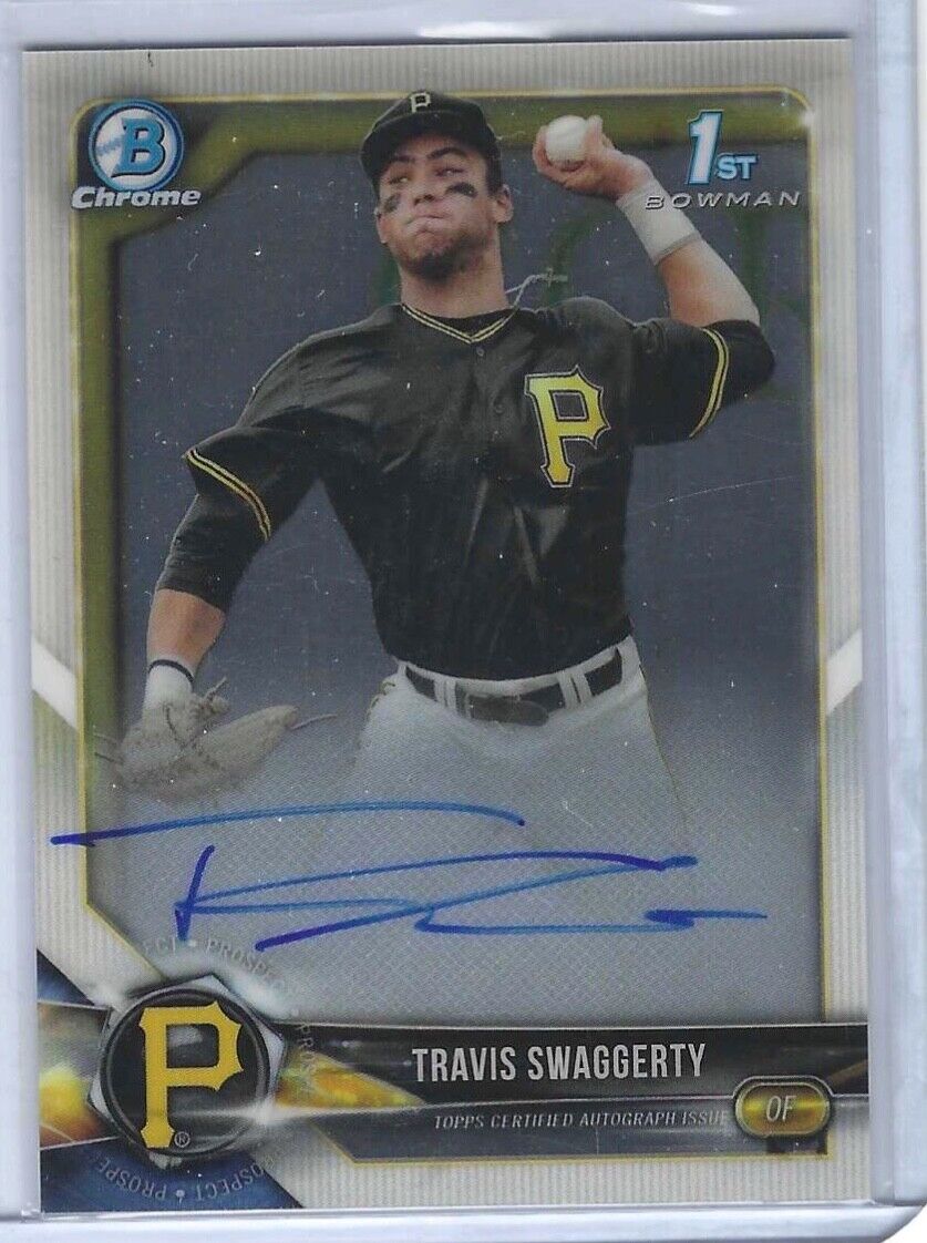 TRAVIS SWAGGERTY 2018 BOWMAN CHROME 1ST BOWMAN PROSPECT AUTO #CDA-TS
