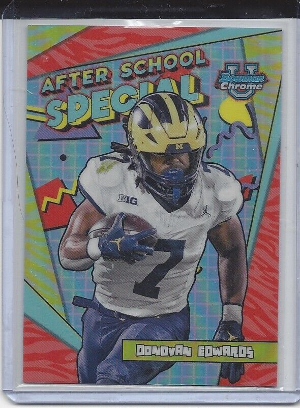 DONOVAN EDWARDS 2024 BOWMAN CHROME UNIVERSITY AFTER SCHOOL SPECIAL CASE HIT #13