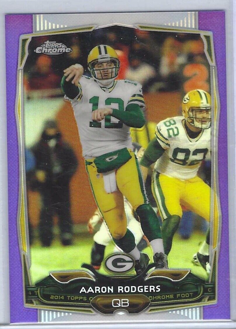 AARON RODGERS 2014 TOPPS CHROME PURPLE REFRACTOR #83