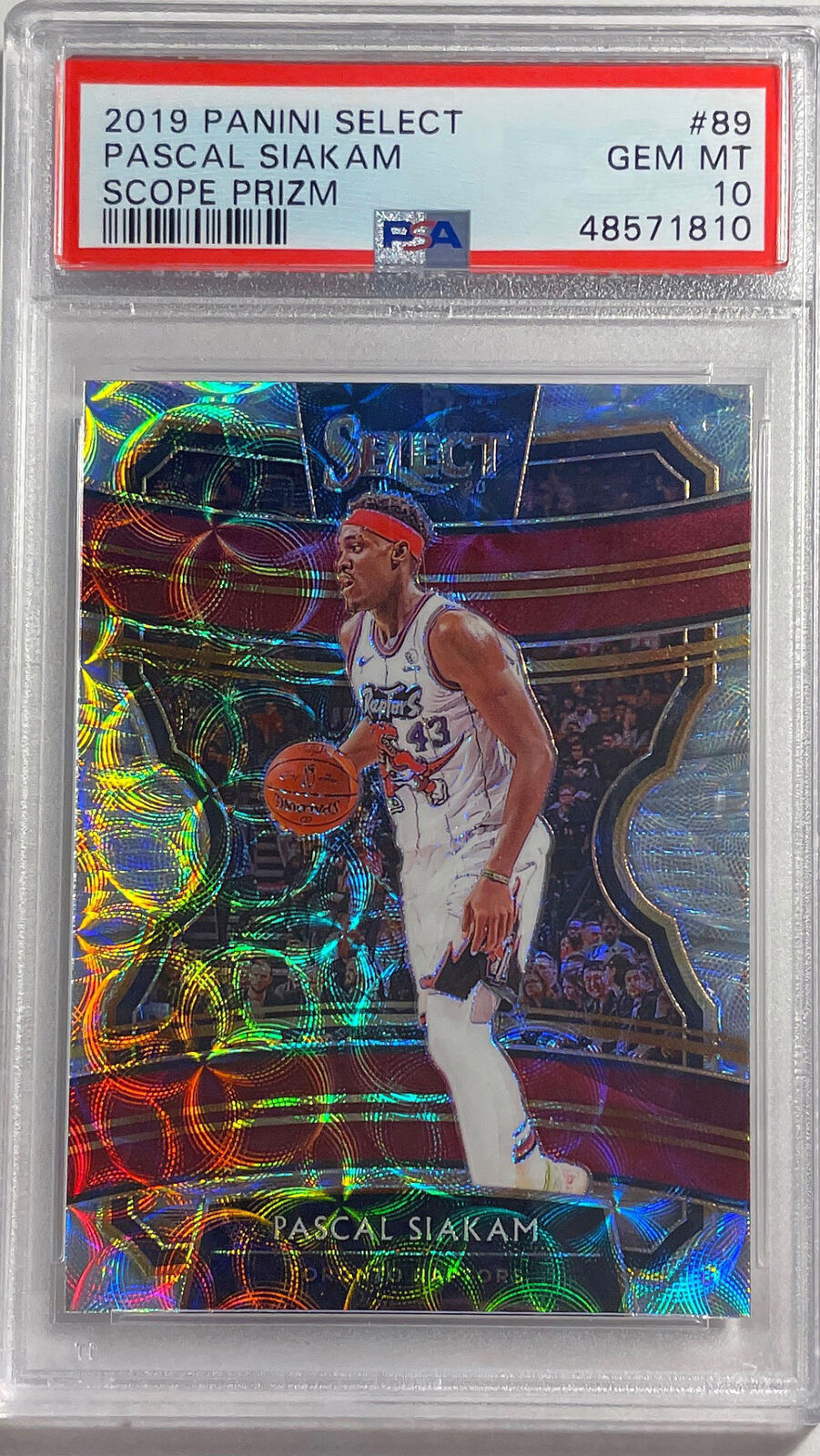 PASCAL SIAKAM 2019 PANINI SELECT SCOPE PRIZM #89 PSA 10 GEM MINT POP 4