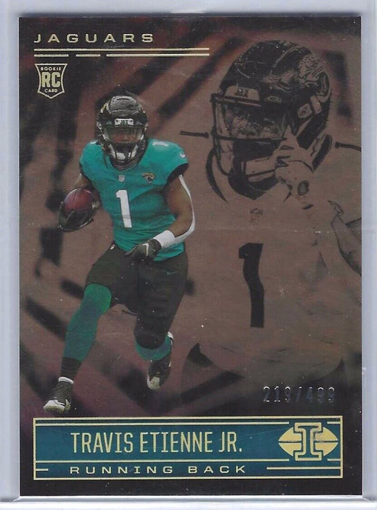 TRAVIS ETIENNE JR 2021 PANINI ILLUSIONS BRONZE ROOKIE RC #D 219/499