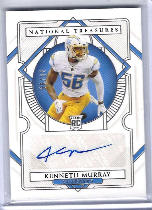 KENNETH MURRAY 2020 PANINI NATIONAL TREASURES ROOKIE AUTO RC #D 36/99