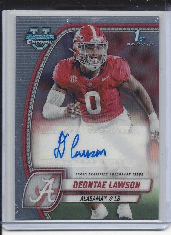 DEONTAE LAWSON 2024 BOWMAN CHROME UNIVERSITY 1ST ALABAMA AUTO