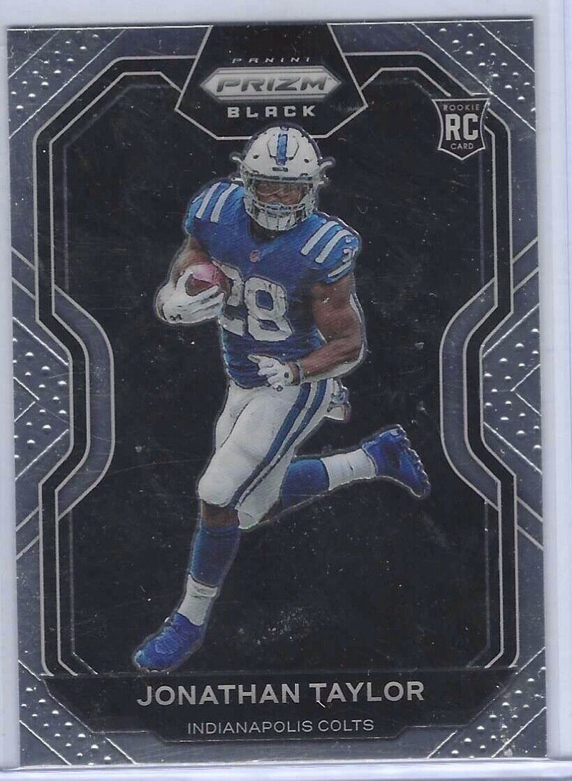 JONATHAN TAYLOR 2020 PANINI CHRONICLES PRIZM BLACK ROOKIE RC #PB-7