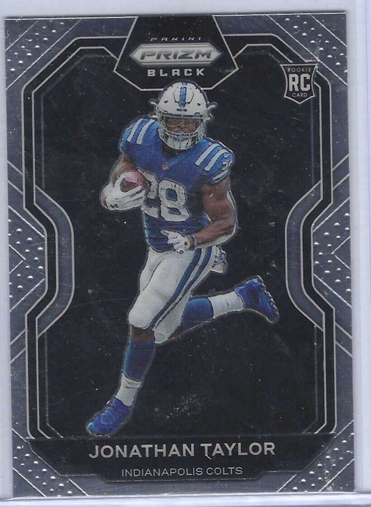 JONATHAN TAYLOR 2020 PANINI CHRONICLES PRIZM BLACK ROOKIE RC #PB-7