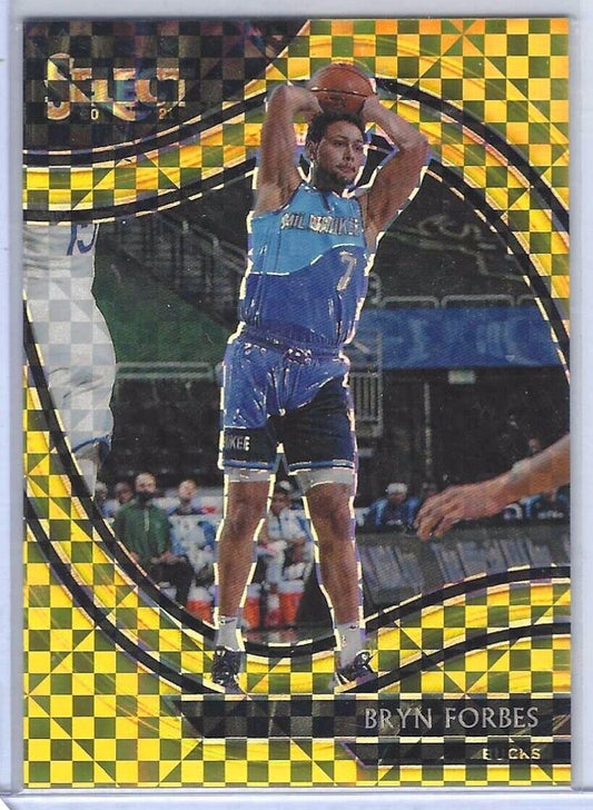 BRYN FORBES 2020-21 SELECT GOLD CHECKERBOARD PRIZM COURTSIDE #D 03/10