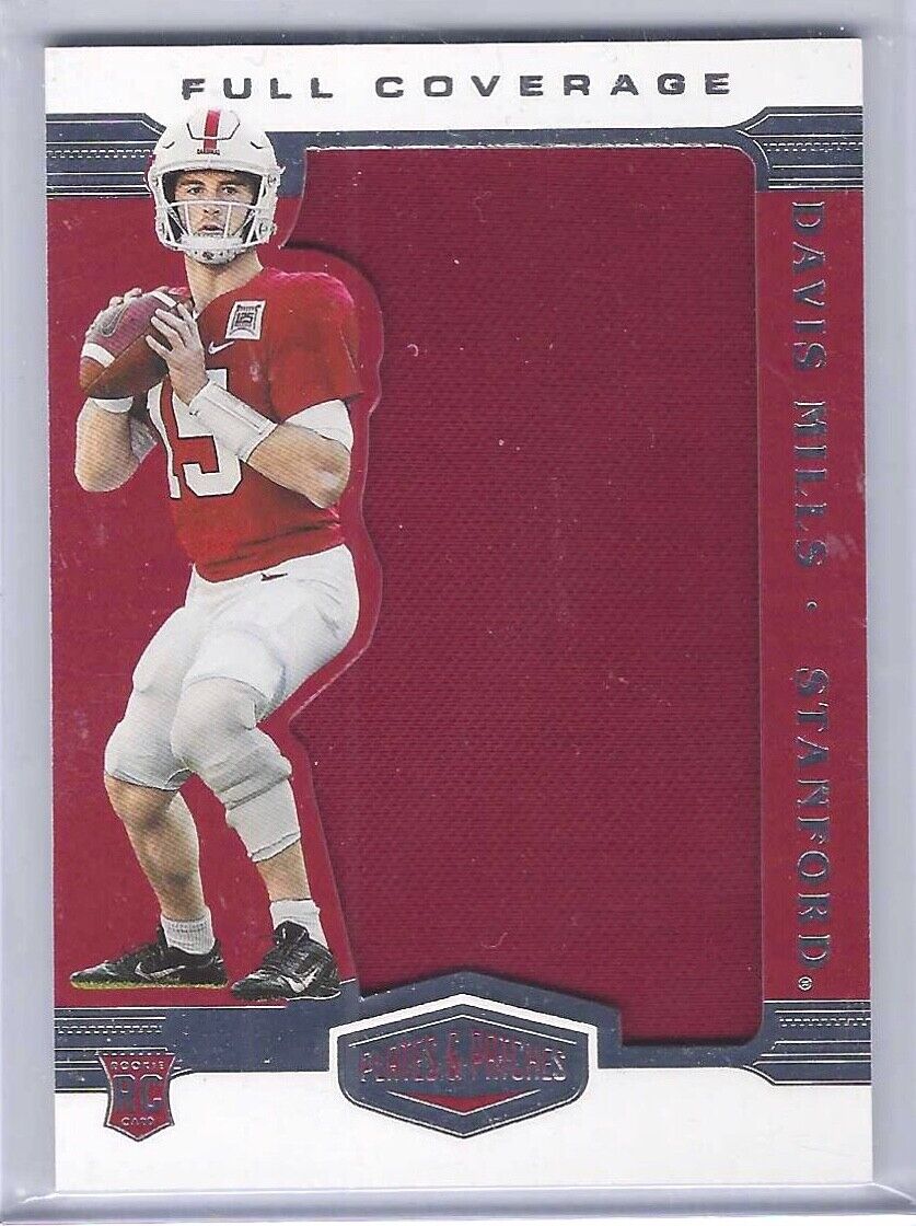 DAVIS MILLS 2020 CHRONICLES PLATES & PATCHES FULL COVERAGE JUMBO JERSEY PATCH RC