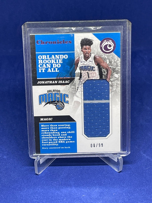 JONATHAN ISAAC 2017-18 PANINI CHRONICLES JERSEY CARD ROOKIE RC #D 9/99