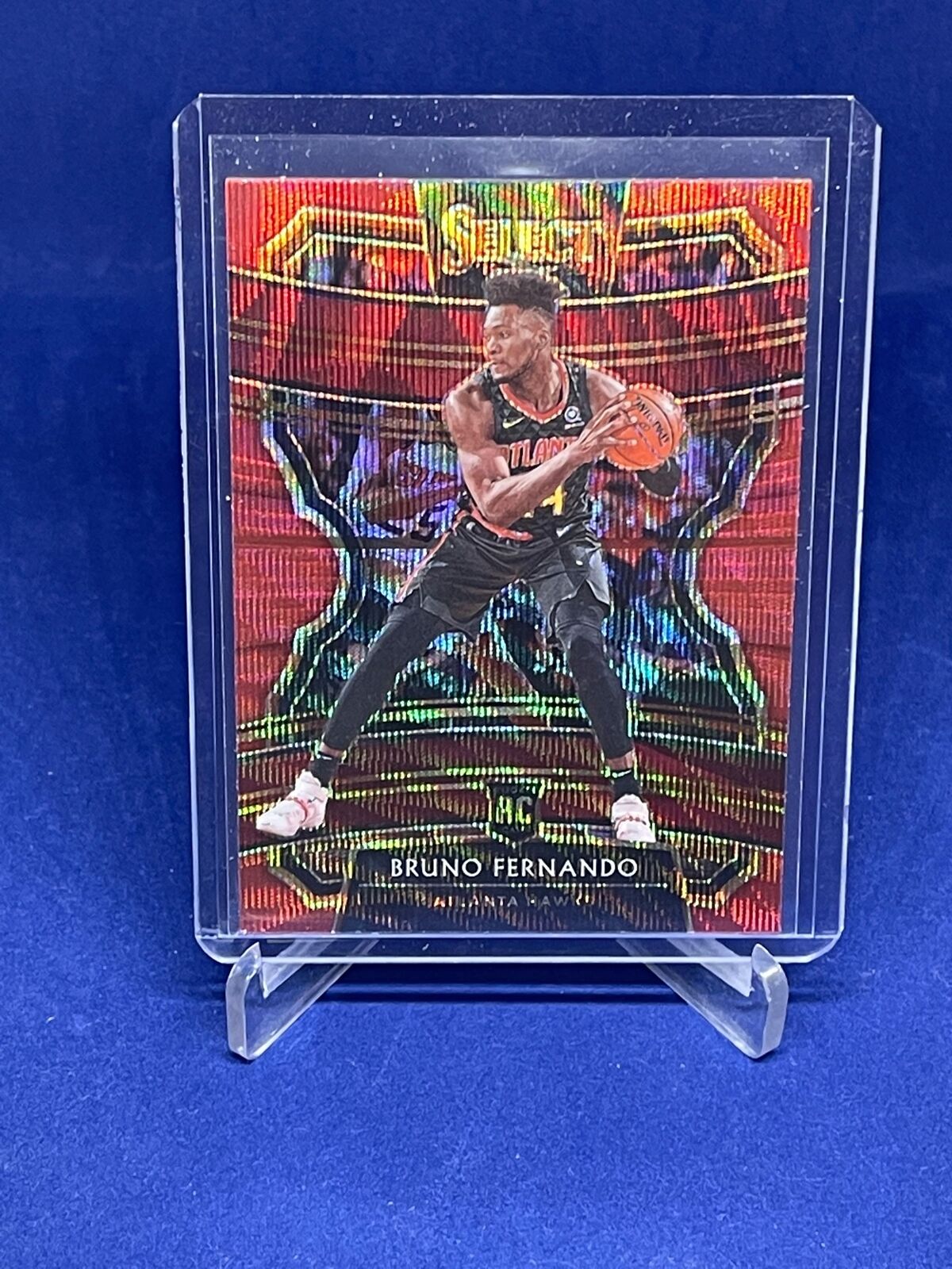 BRUNO FERNANDO 2019-20 PANINI SELECT CONCOURSE RED WAVE PRIZM ROOKIE RC #86