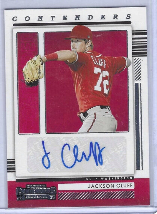 JACKSON CLUFF 2021 PANINI CONTENDERS BASE AUTO #CA-CL