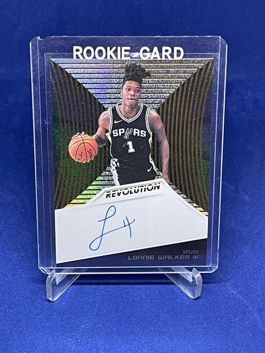 LONNIE WALKER IV 2018-19 PANINI REVOLUTION ON CARD ROOKIE AUTO RC