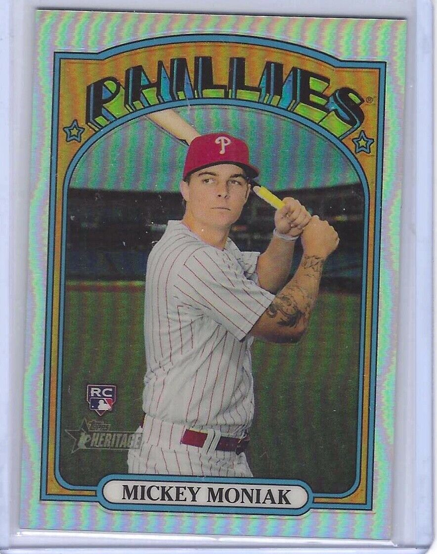MICKEY MONIAK 2021 TOPPS HERITAGE REFRACTOR ROOKIE RC #D 382/572