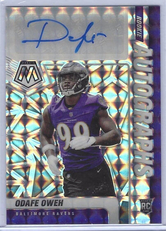ODAFE OWEH 2021 PANINI MOSAIC SILVER PRIZM ROOKIE AUTO RC #RA-43
