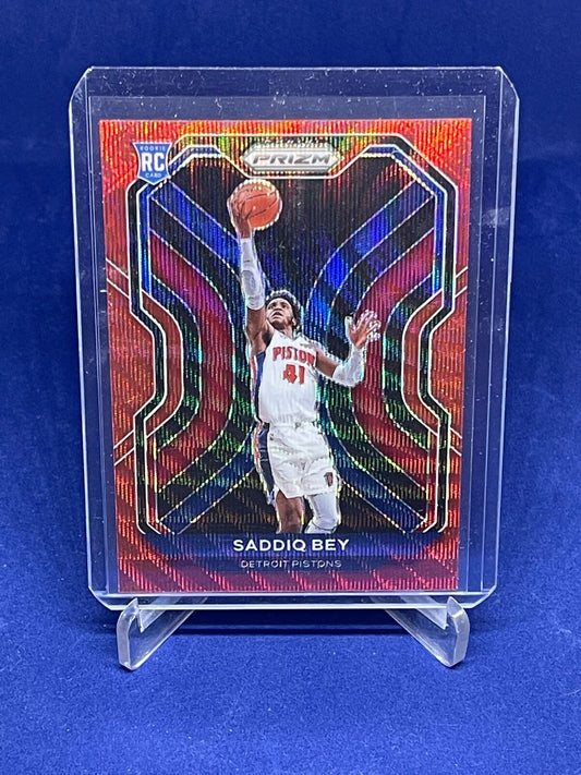 SADDIQ BEY 2020-21 PANINI PRIZM RUBY WAVE PRIZM ROOKIE RC #284