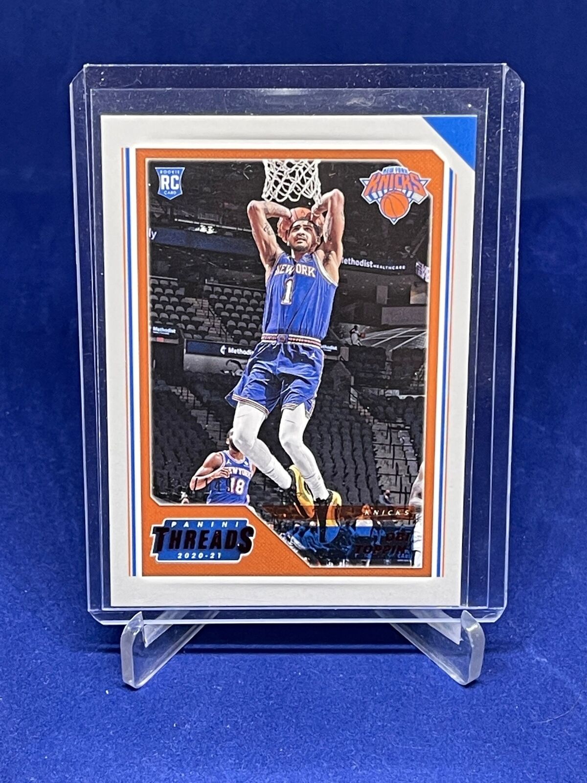 OBI TOPPIN 2020-21 PANINI CHRONICLES THREADS RED ROOKIE RC #D 39/149
