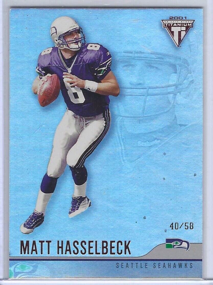 MATT HASSELBECK 2001 PACIFIC TITANIUM RED FOIL RC #D 40/58