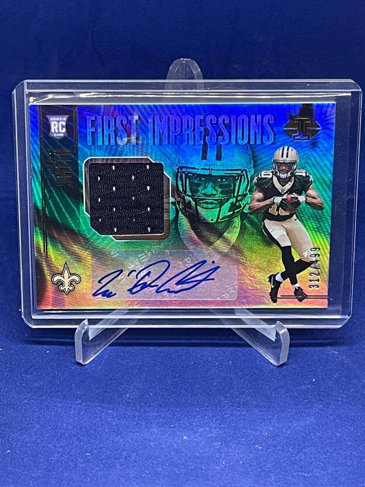 TRE'QUAN SMITH 2018 PANINI ILLUSIONS FIRST IMPRESSIONS JERSEY AUTO RC #D 312/499
