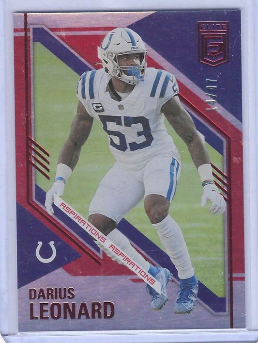 DARIUS LEONARD 2021 DONRUSS ELITE RED FOIL ASPIRATIONS #D 14/47