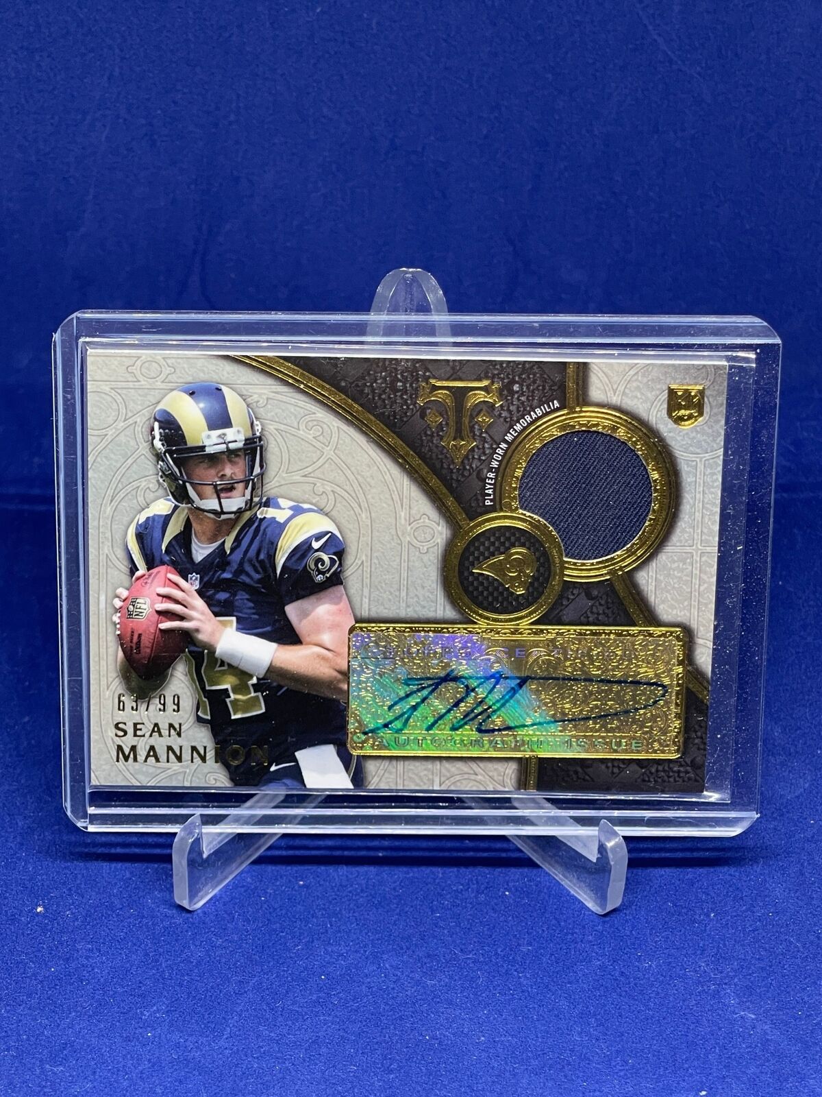 SEAN MANNION 2015 TOPPS TRIPLE THREADS JERSEY AUTO ROOKIE RC #D 63/99