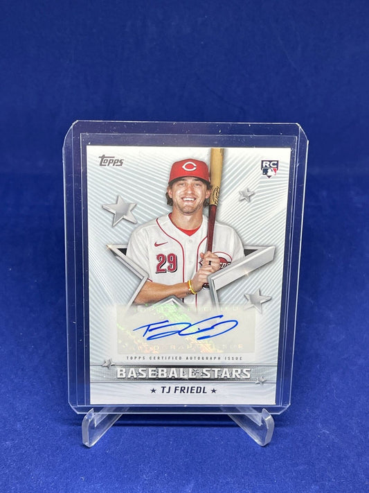 TJ FRIEDL 2022 TOPPS SERIES ONE BASEBALL STARS AUTO ROOKIE RC