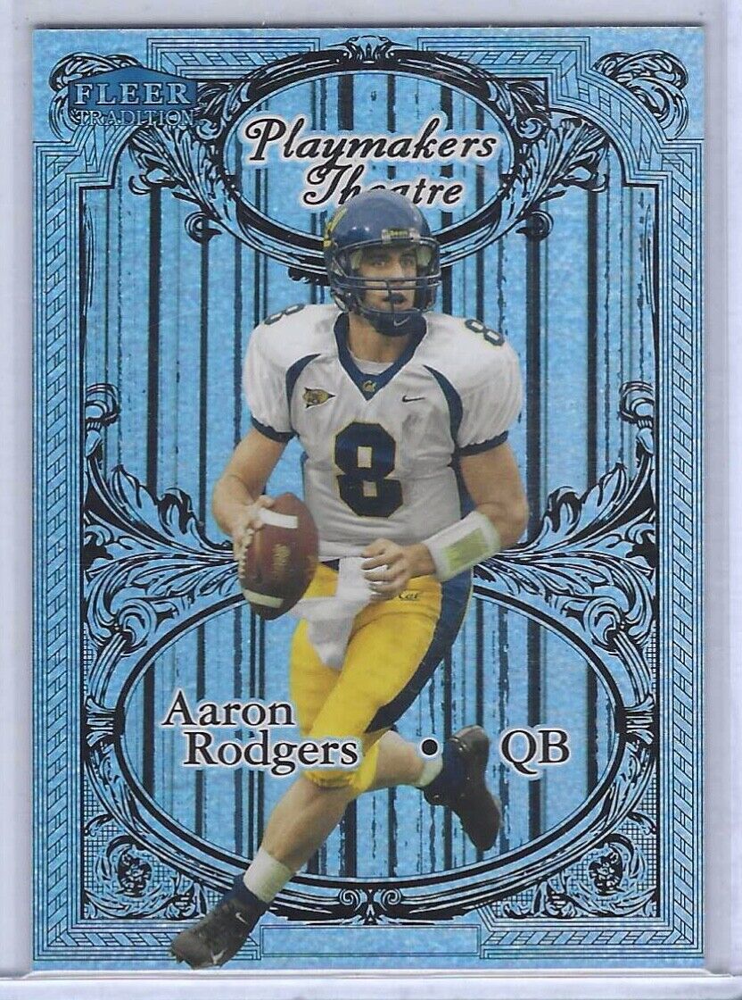 AARON RODGERS 2012 FLEER RETRO FLEER TRADITION PLAYMAKERS THEATRE #D 016/100