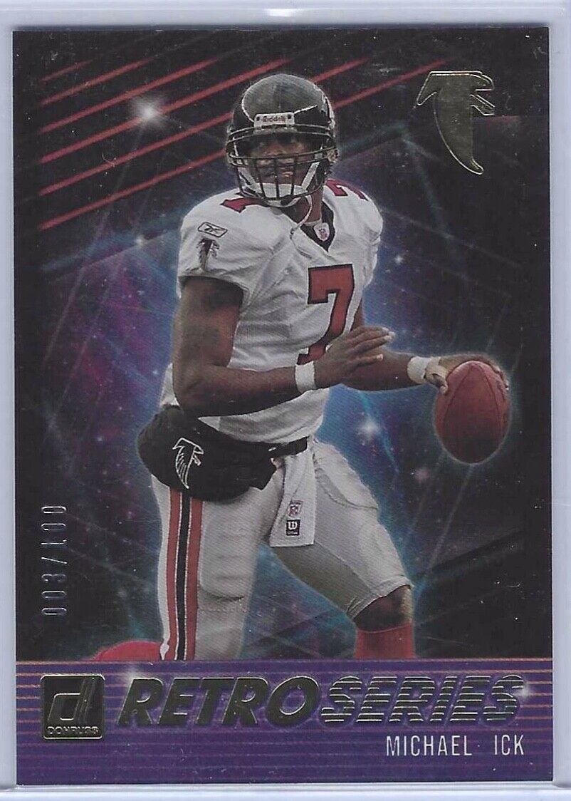 MICHAEL VICK 2021 PANINI DONRUSS RETRO SERIES PRESS PROOF INSERT #D 003/100