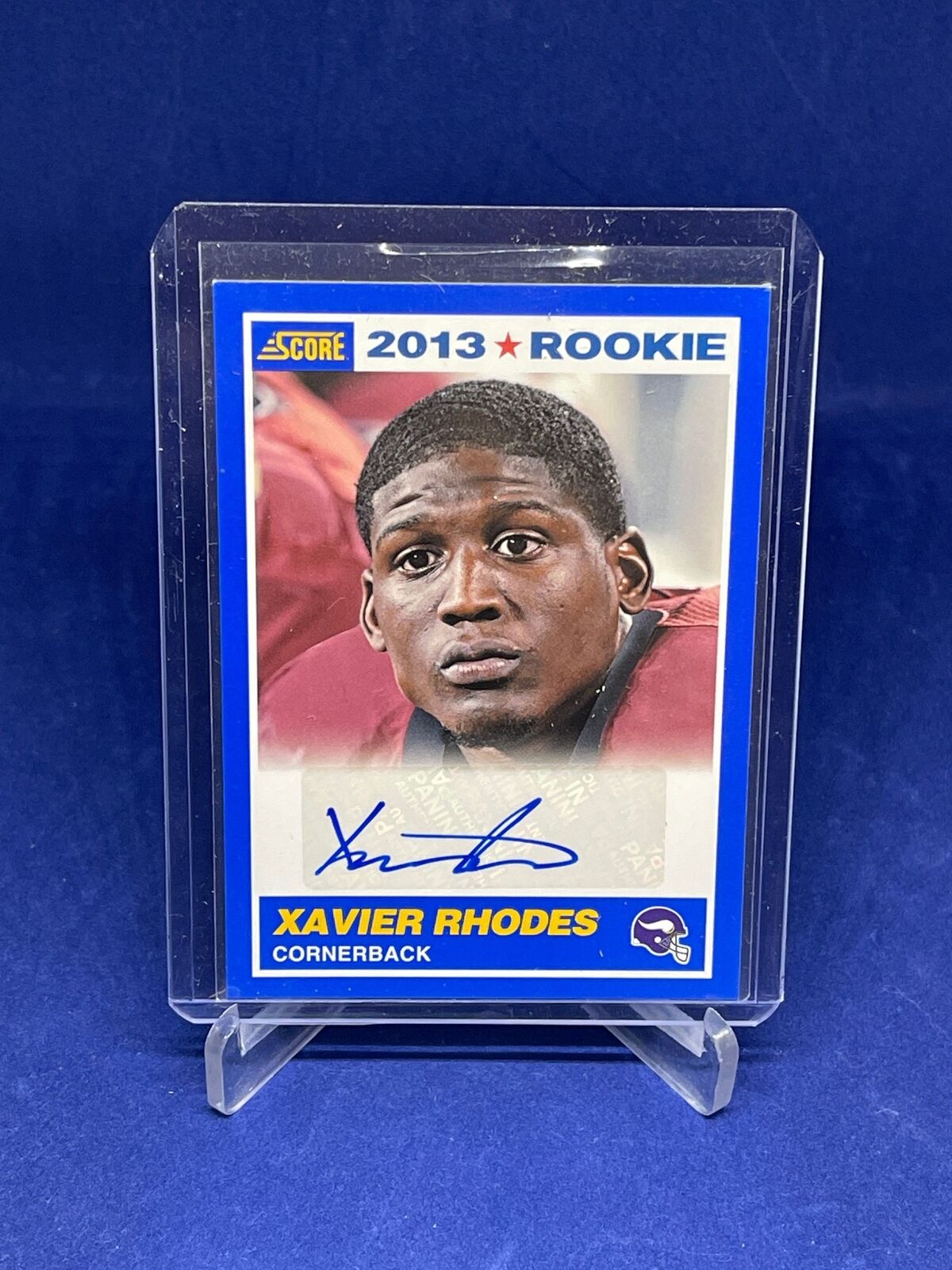XAVIER RHODES 2013 PANINI SCORE 25TH ANNIVERSARY AUTO ROOKIE RC #437