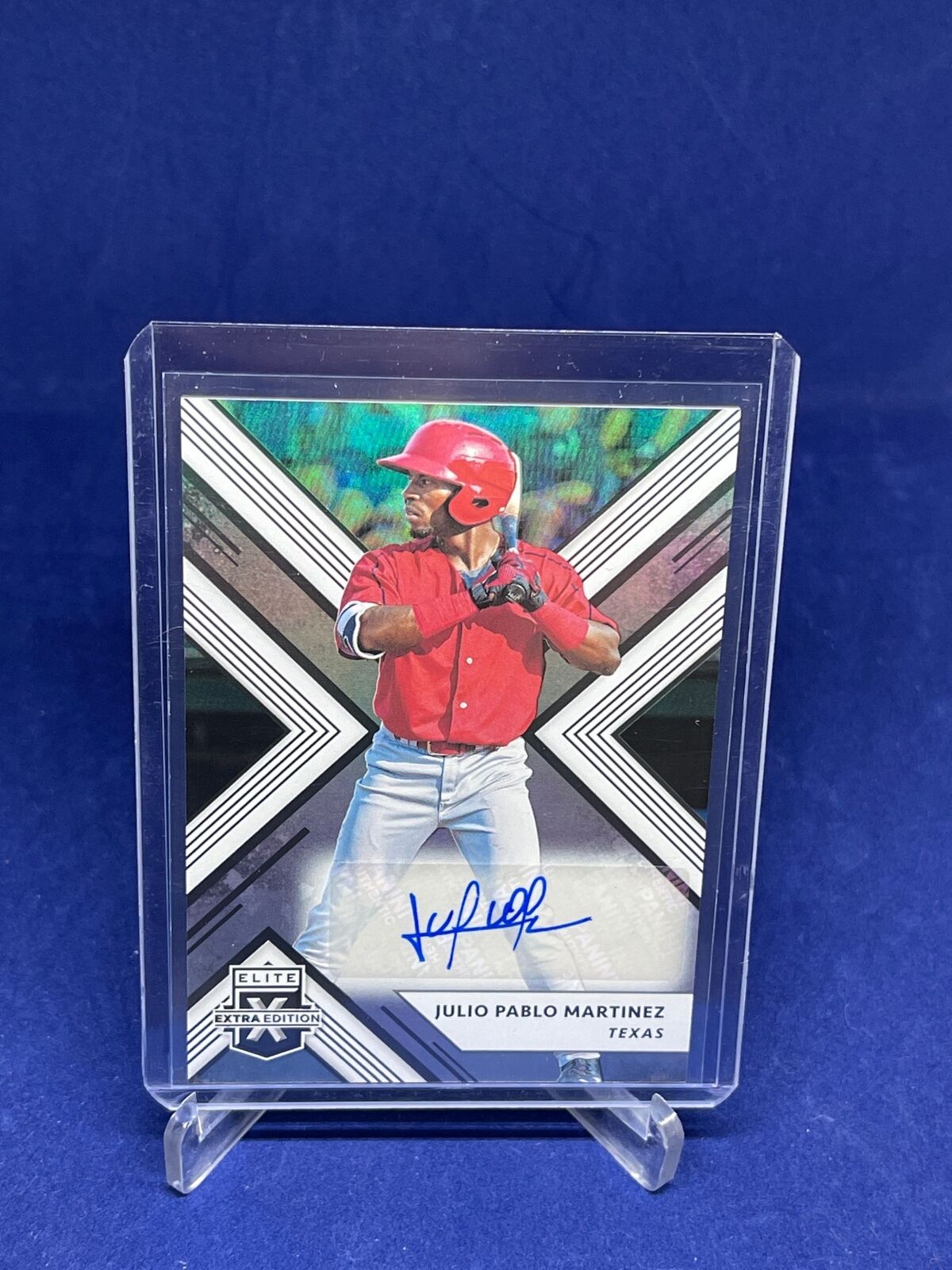 JULIO PABLO MARTINEZ 2018 PANINI ELITE EXTRA EDITION ON CARD AUTO PROSPECT #128